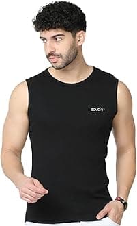 BoldfitVest for Men Multipurpose Sando for Men for use in Gym, Running, Outdoor Black Baniyan for Men Sleeveless Undershirts for Men Round Neck Men Baniyan Quick Drying, Breathable Men Vest