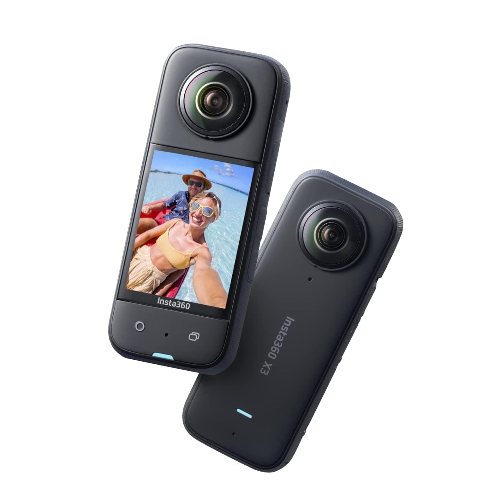 X3 Action Camera, 1/2" Sensor, 5.7K 360 Capture, Optical Zoom 3X, 72 MP 360 Photo, 4K Single Lens Mode, Black