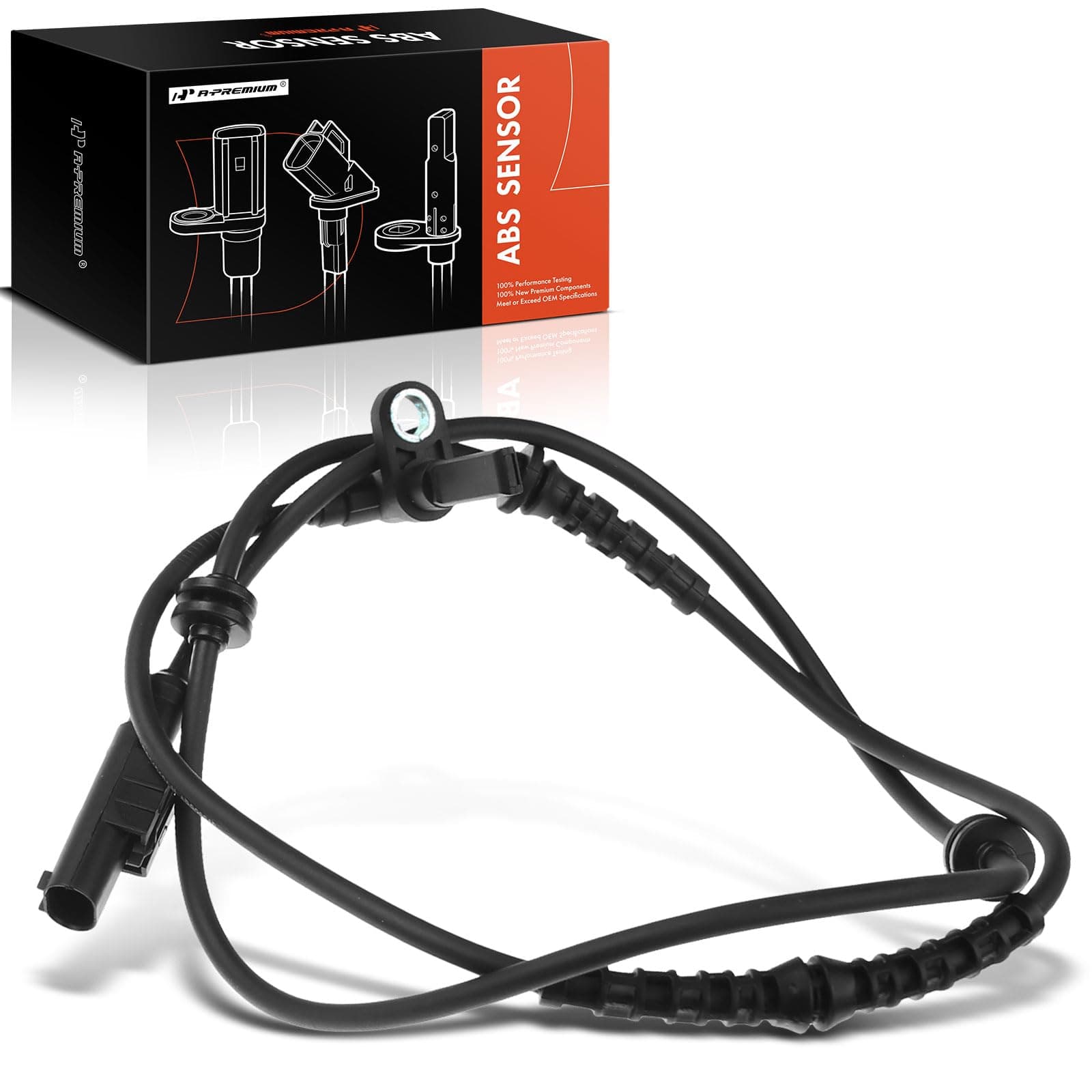 A-Premium Front Left or Right ABS Wheel Speed Sensor - Compatible with Ram Models - ProMaster 1500, ProMaster 2500, ProMaster 3500 - Front Driver or Passenger Side, Replaces 0265007685, 51725099