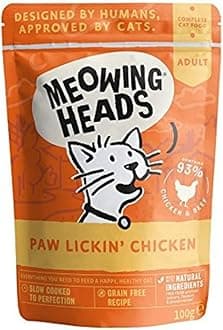 Myaoing Heads Cat Food, Wet Pouch, Pouch, Ricken, Chicken, 3.5 oz (100 g) x 10 Bags