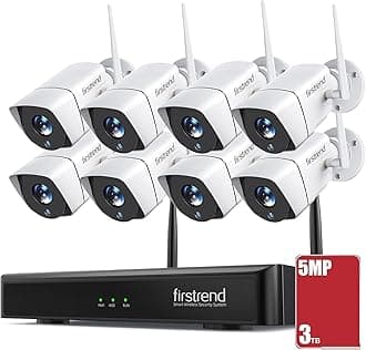 Wireless Security Cameras System, Firstrend 5MP Continuous Recording Ultra HD...