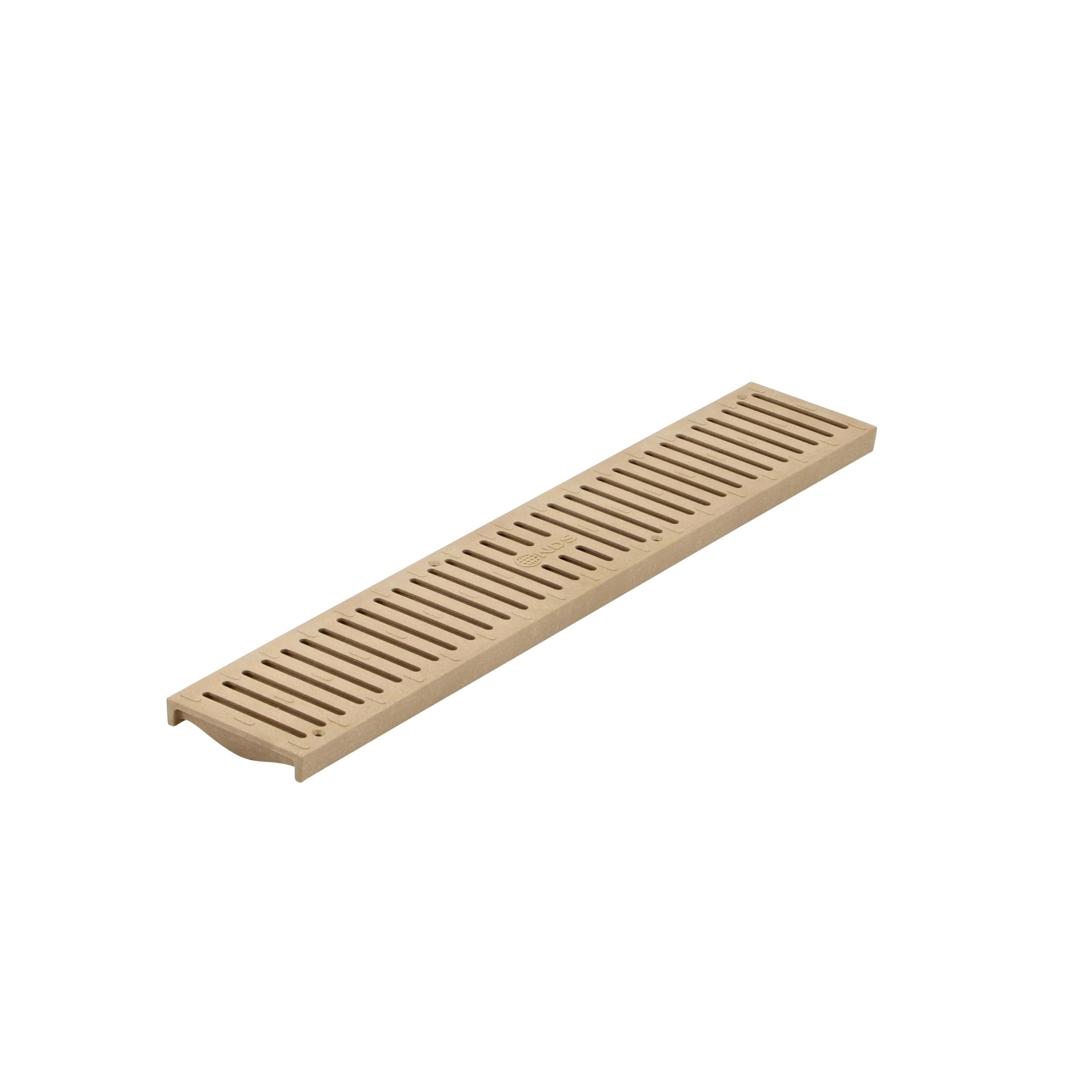 NDS 244 Spee-D Channel Drain Grate, Plastic, 4-1/8-Inch wide X 2-Feet long, for Driveways, Patios, Pool Decks and Commercial Areas, Sand