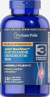 Puritan's Pride Glucosamine Chondroitin MSM Capsules, 3 Per Day Formula