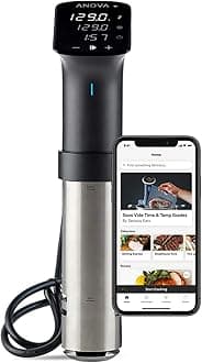 Anova Culinary Sous Vide Precision Cooker Pro, 1200 Watts, Black and Silver