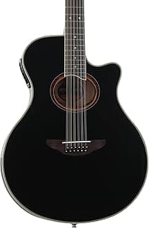 Yamaha APX700II 12-String Thinline Acoustic-Electric Guitar, Black