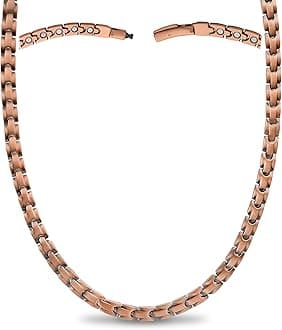 MagnetRX® Copper Magnetic Necklace - Ultra Strength Magnetic Necklace for Men and Women - 99.9% Pure Copper Necklace with 62 Magnets (22 Inches).