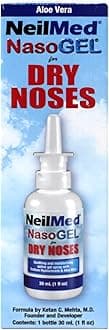 NeilMed NasoGel Drip-Free Nasal Spray for Dry Noses. Soothing Moisturizing Gel with Aloe Vera & Sodium Hyaluronate, 1 fl oz