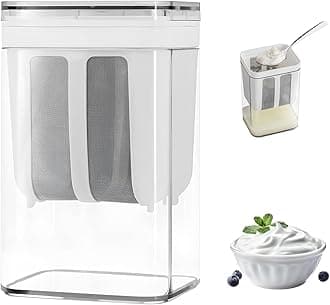 Greek Yogurt & Hung Curd - 1100ml Fine Mesh Strainer with Lid | Multifunctional Yogurt Filter | Curd Maker for Home | Perfect for Homemade Cheese Maker (Pack of 1)