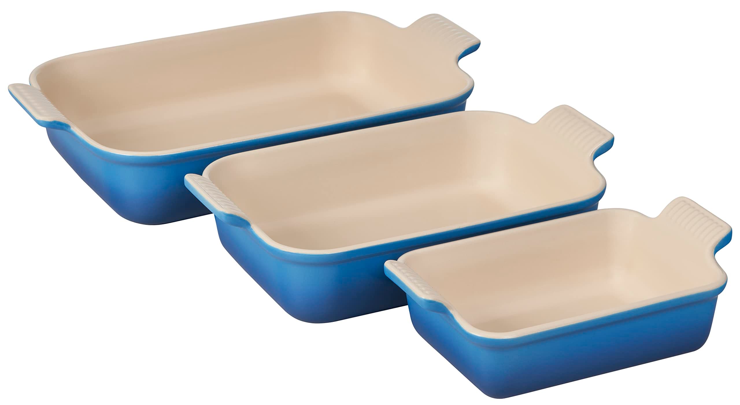Stoneware Heritage Set 3 Rectangular Dishes, Marseille