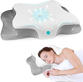Cervical Pillow for Neck and Shoulder,Contour Memory Foam Pillow,Ergonomic Neck Support Pillow for Side Back Stomach Sleepers with Pillowcase