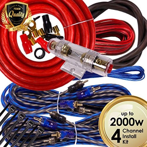 Gravity Kit ProComplete 4 Channels 2000W Gravity 4 Gauge Amplifier Installation Wiring Kit Amp PK3 4 Ga Red - for Installer and DIY Hobbyist - Perfect for Car/Truck/Motorcycle/RV/ATV