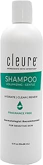 Cleure Hypoallergenic Volumizing Shampoo for Sensitive Skin - Fragrance Free, SLS Free & Paraben Free (12 oz, Pack of 1)