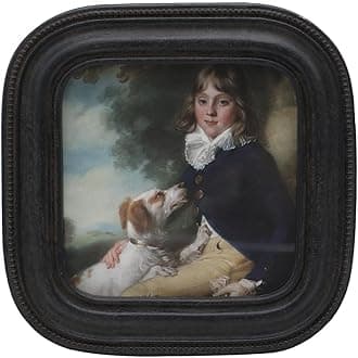 3x3 Small Vintage Picture Frame, Mini Antique Black Grey Ornate Square Photo Frame, for Tabletop and Wall Display, Retro Home Decor, Old Fashioned Photo Gallery Art