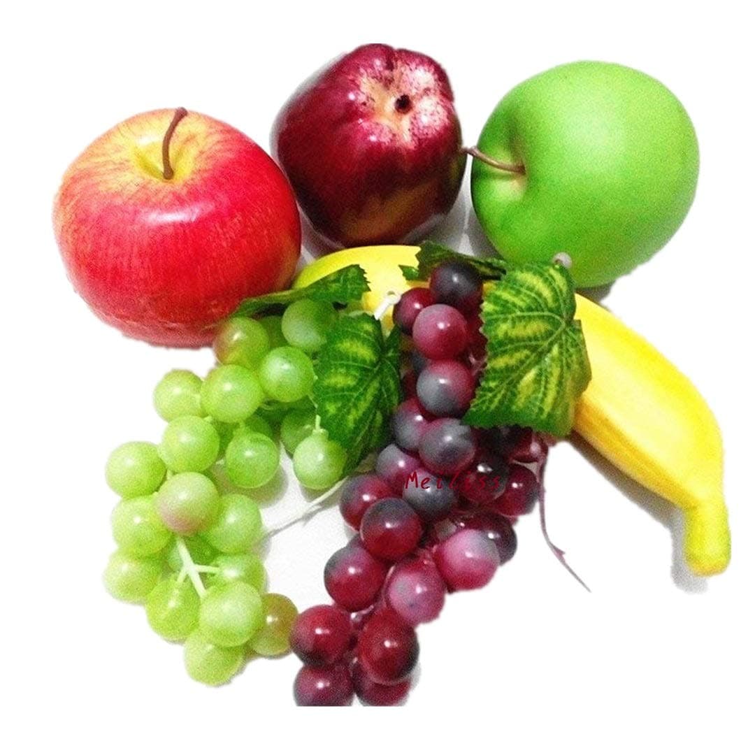 JKing Artificial Plastic Realistic Looking 6 Mixed Fruits Simulation Plastic Decorative Fruits Display Creative Home DecorTeaching Photography Props