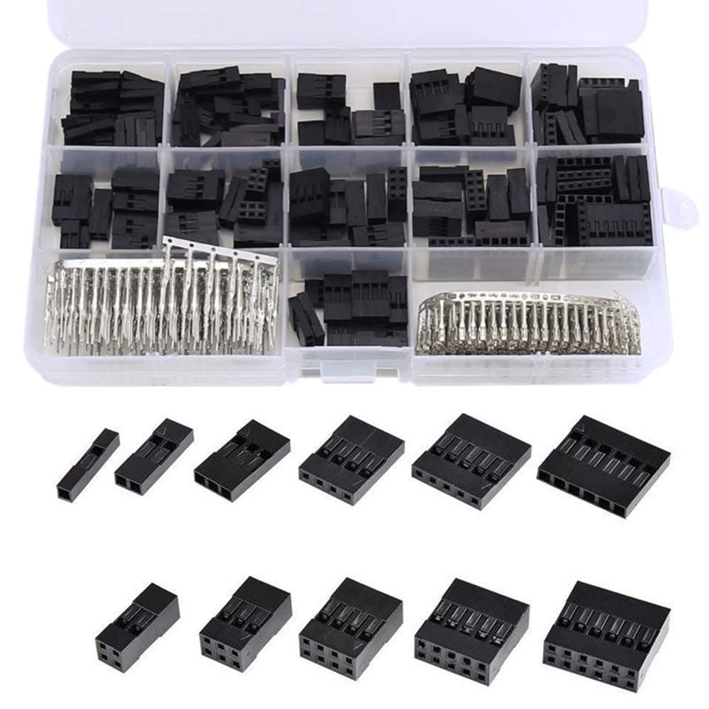 620pcs 2.54mm JST Crimp Pin Conector Pin Header Wire Jumper and Male Female Crimp Pins Kit