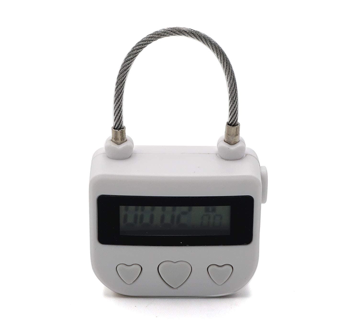 Electronic Timer Timed Lock Multi-Function Time Lock Travel Lock, Digital Time Switch (White)