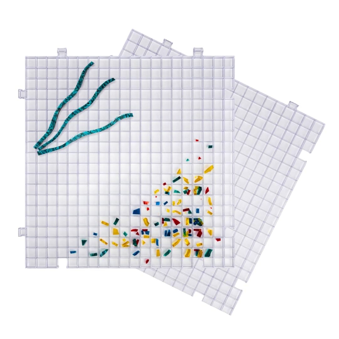 Creator's Waffle Grid 2-Pack - The Original Multi-Use Modular Grid System - Solid Bottom - Best Used for Cutting Glass, Catching Small Pieces, Contain Water, Put Under Plants, Etc. - Made in USA