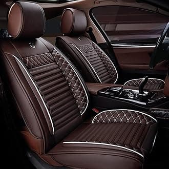 Custom Car Seat Covers Fit for 540d 2018-2019 5-Seat Full Set All Weather PU Leather Front Rear Seat Protector with Waterproof Airbag Standard Edition Coffee