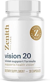 - Zenith Labs Vision 20 Eye Vitamins - Lutein, Zeaxanthin, and Bilberry Extract - Supports Eye Strain, and Eye Health - Carotenoid Blend