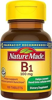 Nature Made Vitamin B-1 100 mg Tablets, 100 Tablets (Pack of 2)2