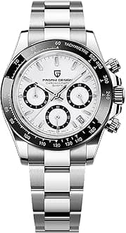 Pagani Design Mens Sapphire Glass Chronograph Stainless Steel Waterproof Luminous Watch Japanese Movement Men Quartz Watch for Men