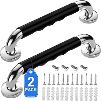 Gotega 2 Pack 16 Inch Grab Bars for Bathtubs and Showers, Anti Slip Handicap Grab Bars for Shower, Safety Bath & Toilet Rail for Elderly Senior, Shower Handle Disability Assist Bathroom Handrail