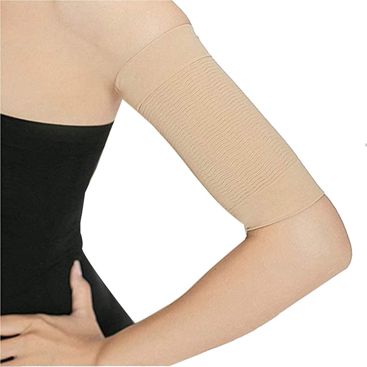 Starthi Women's Arm Compression Sleeve (2 Pair, Beige)