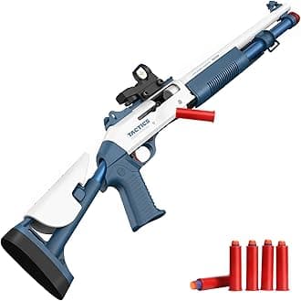 Tovol Zerky Soft Foam Blaster Toy Dart Gun Spring- Air Pump Shotgun Play Set Shell Ejecting with Scope and Bullets for Teens Youth