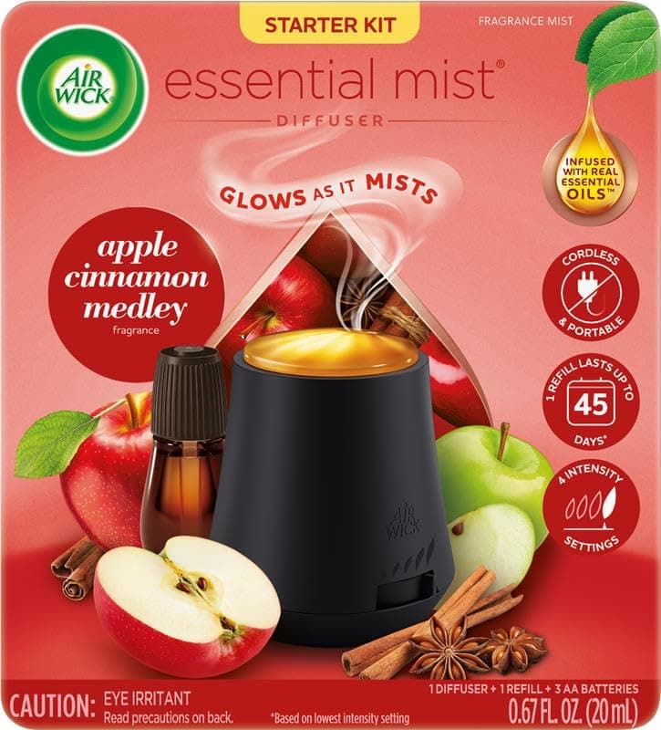 Apple & Cinnamon Scented Starter Kit Free Refill, Pack of 1
