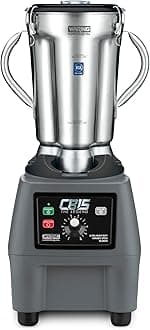 Commercial CB15V Ultra Heavy Duty 3.75 HP Blender, Electric Touchpad Controls with Variable Speed, Stainless Steel 1 Gallon Container, 120V, 5-15 Phase Plug, Black
