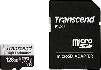 Transcend USD350V 128GB U1 microSDXC Class 10 Micro SD Memory Card up to 95/45 MB/s (TS128GUSD350V)