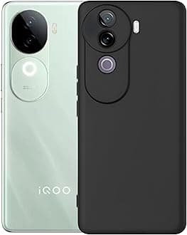 Spazy Case® iQOO Z9s 5G Back Cover | Soft Silicone Slim Back Case Cover for iQOO Z9s 5G - Black