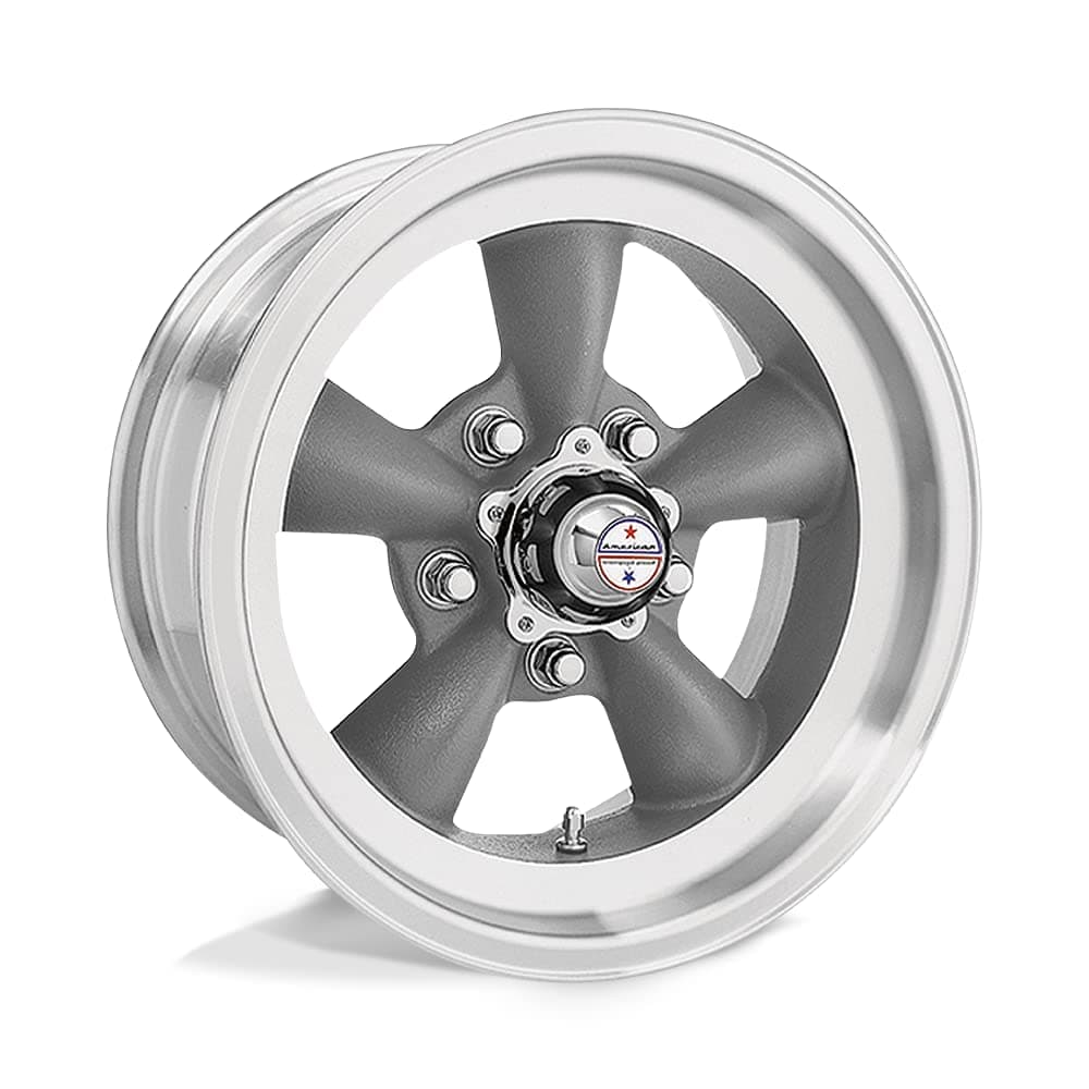 Custom Wheels VN105 Torq Thrust D Torq Thrust Gray Wheel with Machined Lip (15x7/5x114.3mm, 6mm Offset)