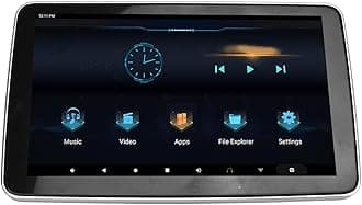 BROLEO 10.1inch Car Headrest Video Player, 4K 1080P Touchscreen Car Headrest Mount Monitor with Octa Core CPU, 2GB 32GB ROM, Wireless Miracast Airplay, Headrest Screen for Android 9.0