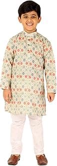 Pro-Ethic Style Developer Boy's Cotton Embellished Kurta Pajama for Baby Kids Ethnic Wear (S-166)