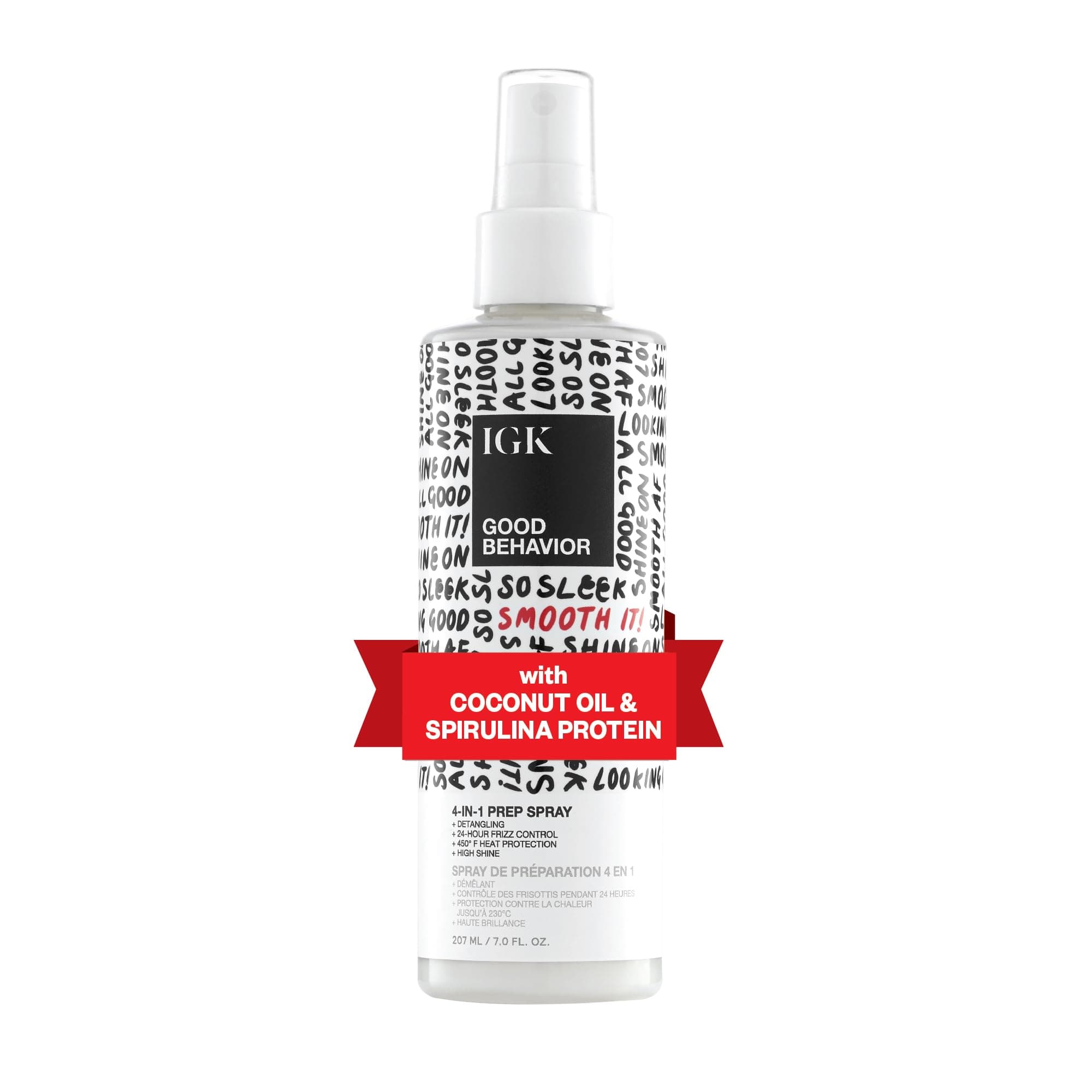 - GOOD BEHAVIOR 4-in-1 Prep Spray | Leave In + Detangle + Heat Protectant | Vegan + Cruelty Free | 7 Oz