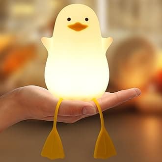 One94Store Rechargeable Silicone Duck Night Lamp – Touch-Control LED Light with Color-Changing Feature, Multicolor Nightlight for Kids' Bedroom Decor, Perfect Baby Gift