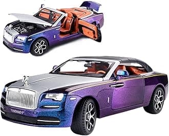 Rahasya Enterprise Updated Version: Stunning 1:24 Rolls-Royce Dawn Model Car, Zinc Alloy Pull-Back Toy Car with Lights and Sound for Adults and Kids【Colors as Per Stock】