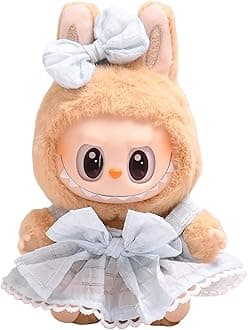 Doll Clothes For Labubu Accessories, Stylish Kawaii Outfit Set, 6 Pieces Suitable For 15cm 17cm Doll, Dress to Impress Dolls , Clothing Set Replacement (NO Doll)