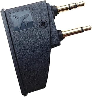 Noise Reduction Airplane Headphone Adapter for Bose QuietComfort 2 QC3 QC15 QC25 QC35 QC20I SoundLink AE2 AE2W and More Headphones Golden Plated