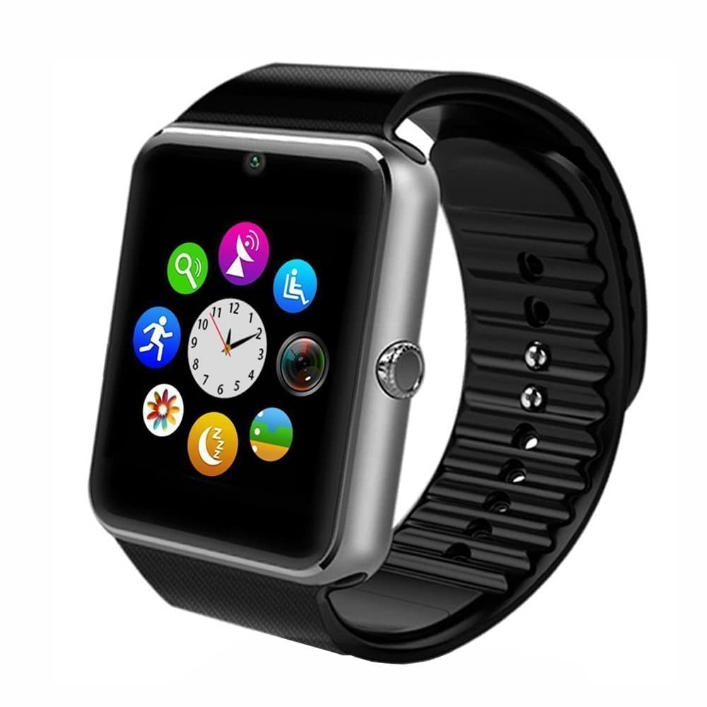 CXYP Smart Watches, Bluetooth Touch Screen Smartphone Wristwatch with Camera for Smartphone(Silver)