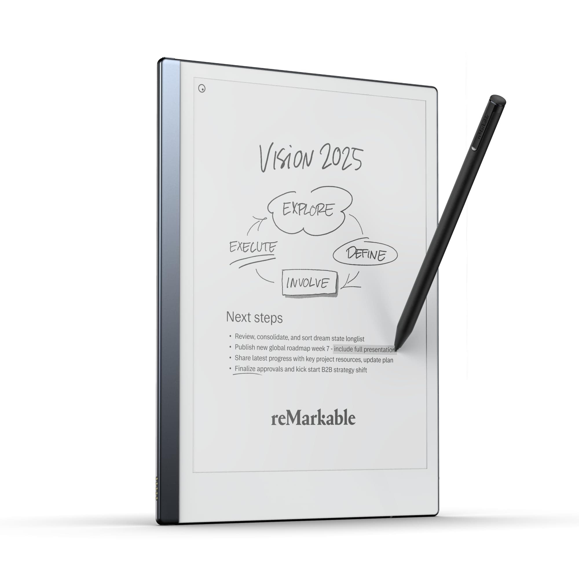 reMarkable Starter Bundle – reMarkable 2 is The Original Paper Tablet | Includes Black and White 10.3” Writing Tablet, Marker Plus Pen with Built-in Eraser