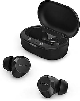 TAT1219 True Wireless Bluetooth Earbuds - 18 Hours Play Time, Dynamic Bass, Clear Calls, IPX4 Water Resistant, Black