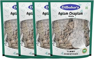 - DILBAHAR'S Aplam Chaplam Khatta 100G Pack Of 4 | Aam Pachak Chatpati Goli | Digestive Goli Pachak | Mukhwas Mouth Freshener | Aplam Chaplam Churan Goli | Churan Digestive | After-Meal Treat,Sour Mango