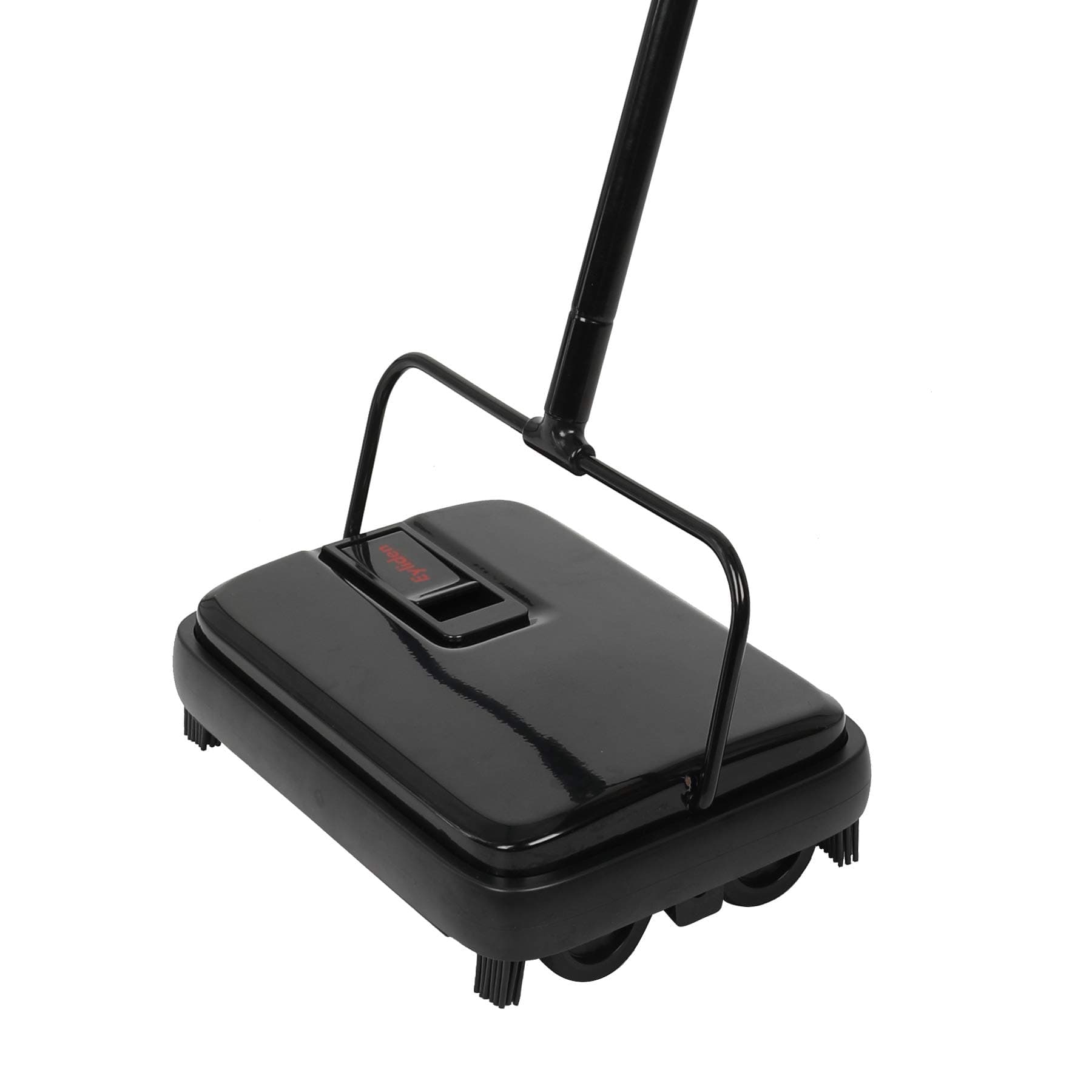 Carpet Sweeper, Mini Size Lightweight Hand Push - No Noise, Non-Electric, Easy Manual Sweeping Only for Carpet Cleaning (Black)
