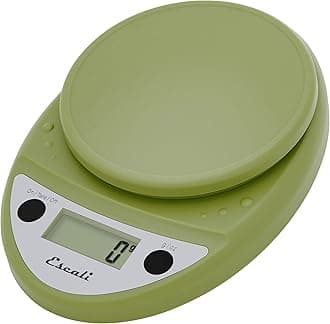 Escali Primo Digital Food Scale Multi-Functional Kitchen Scale and Baking Scale for Precise Weight Measuring and Portion Control, 8.5 x 6 x 1.5 inches, Tarragon Green