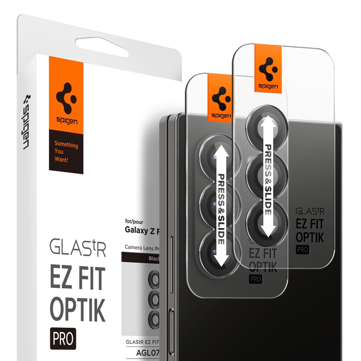 Spigen Camera Lens Screen Protector [GlasTR Optik Pro] designed for Galaxy Z Fold 6 - Black [2 Pack]