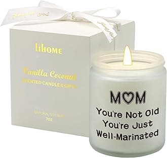 Vanilla Coconut Candles - 7oz, Perfect Birthday & Mothers Day & Thanksgiving & Christmas Gifts for Mom from Daughter & Son
