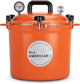 All American 1930-21.5qt Pressure Cooker/Canner (The 921), Saffron - Exclusive Metal-to-Metal Sealing System - Suitable for Gas, Electric, or Flat Top Stoves - Made in the USA