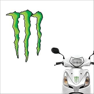 Monster Sticker Car & Bike Decal, Pack of 2 Sets, Water Proof, for Car/Bike/Wall/Door/Home